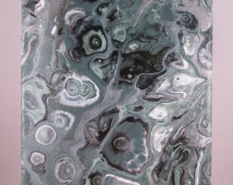 Paint Pouring, Paint Pour Art, Green Wall Art, Painted Canvas, Poured Paint, Fluid Art, Cell Painting, Wall Canvas, Liquid Art, Abstract Art