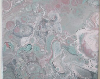 Paint Pouring, Paint Pour Art, Green Wall Art, Painted Canvas, Poured Paint, Fluid Art, Cell Painting, Wall Canvas, Liquid Art, Abstract Art