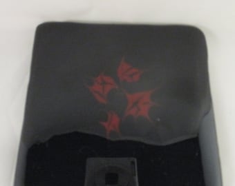 Resin Coaster, Black Coaster, Unique Coaster, OOAK Coaster, Cup Mat, Paint Pour Coaster, Poured Paint, Fluid Art, Cell Painting