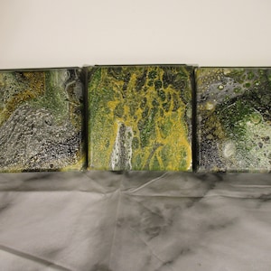 Coulée de peinture, Peinture pour art, Art mural vert, Toile peinte, Peinture coulée, Art fluide, Peinture cellulaire, Toile murale, Art liquide, Art abstrait
