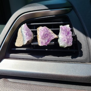 MINI Amethyst cluster aromatherapy vent clip, MINI  Amethyst, Car bling, Car diffuser, Vent clip, Car clip, Car accessories, Car crystal