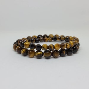 Tigers eye bracelet, Protection, Will power, Stretchy bracelet, Gift for him, Gift for her, Couples bracelet,  Gemstone bracelet