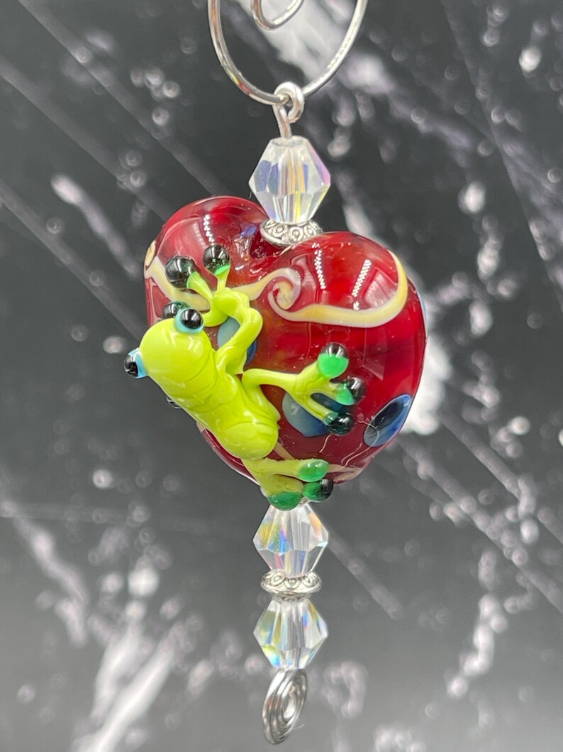 Hand Blown Lampwork Glass Frog Ornament, Frog Window Sun Catcher, Frog