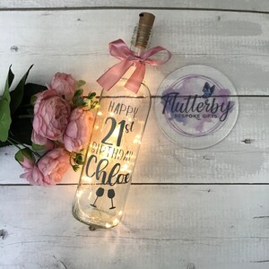 Personalised Light Up Wine Bottle Birthday Gift image 7
