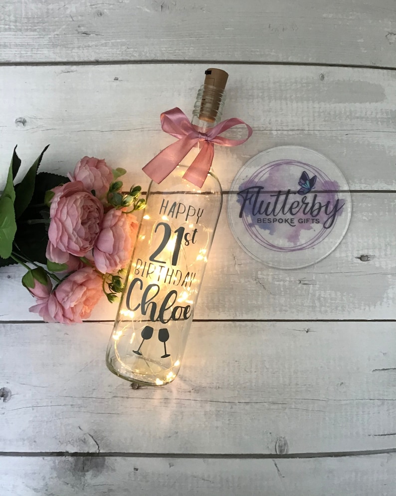 Personalised Light Up Wine Bottle Birthday Gift image 7