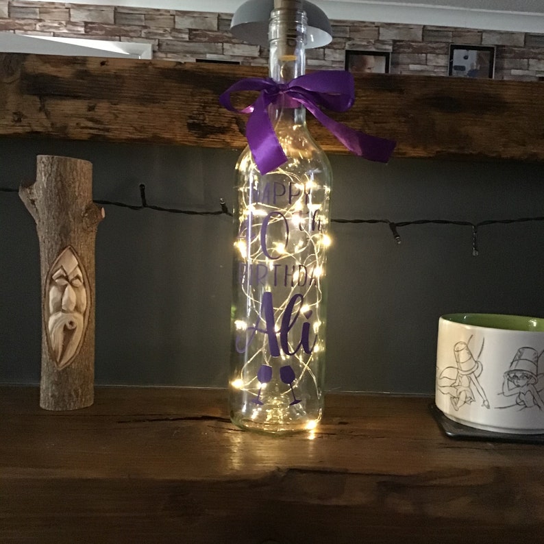 Personalised Light Up Wine Bottle Birthday Gift image 9