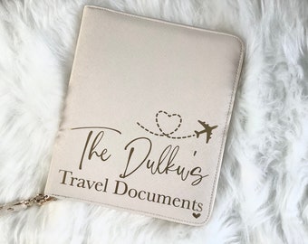 Travel Organiser for Family Passport Holder | Personalised Travel Wallet