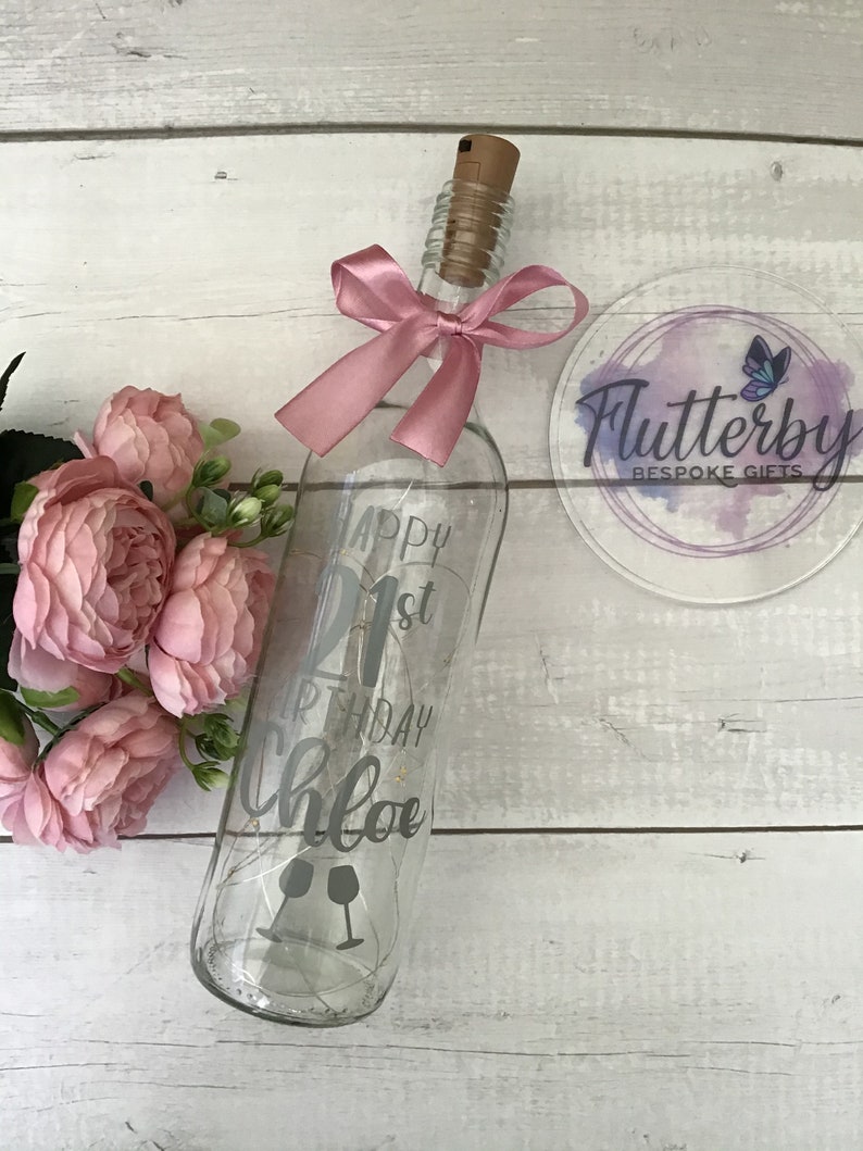 Personalised Light Up Wine Bottle Birthday Gift image 4