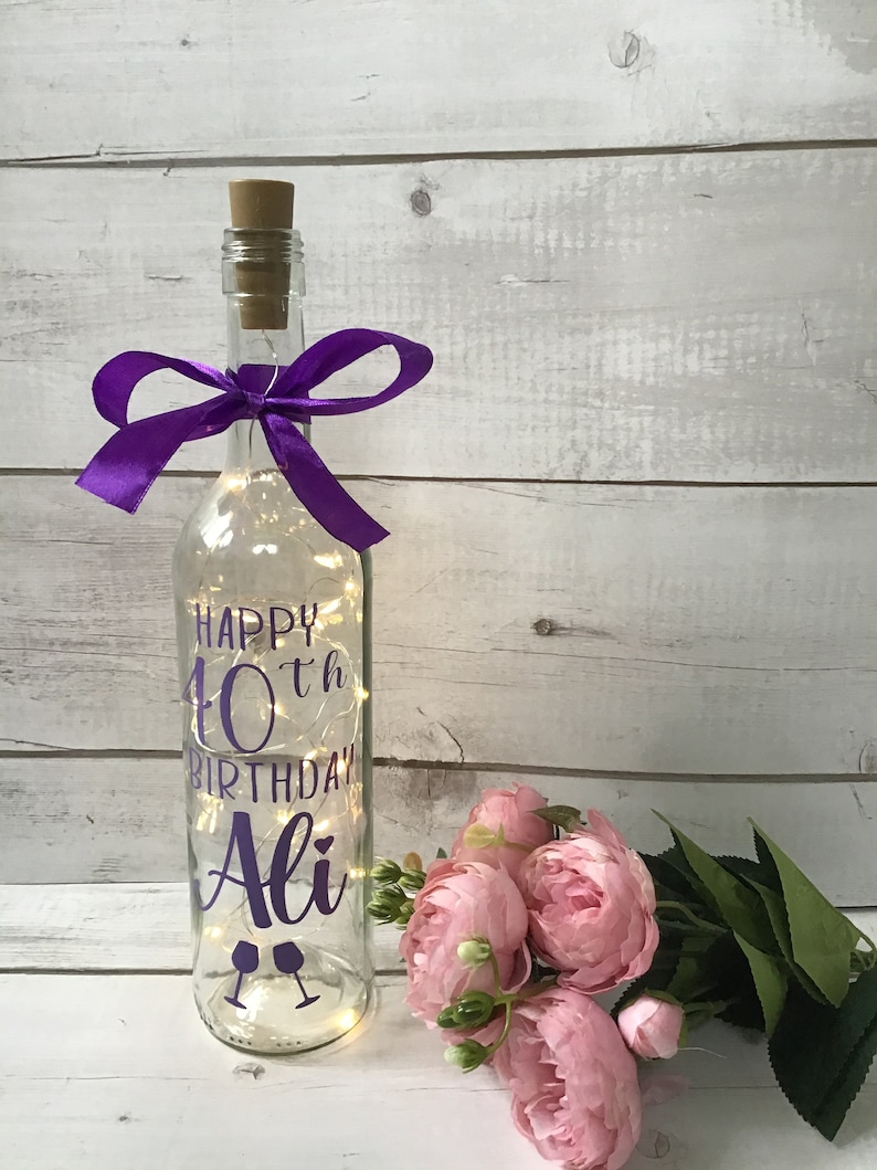 Personalised Light Up Wine Bottle Birthday Gift image 6