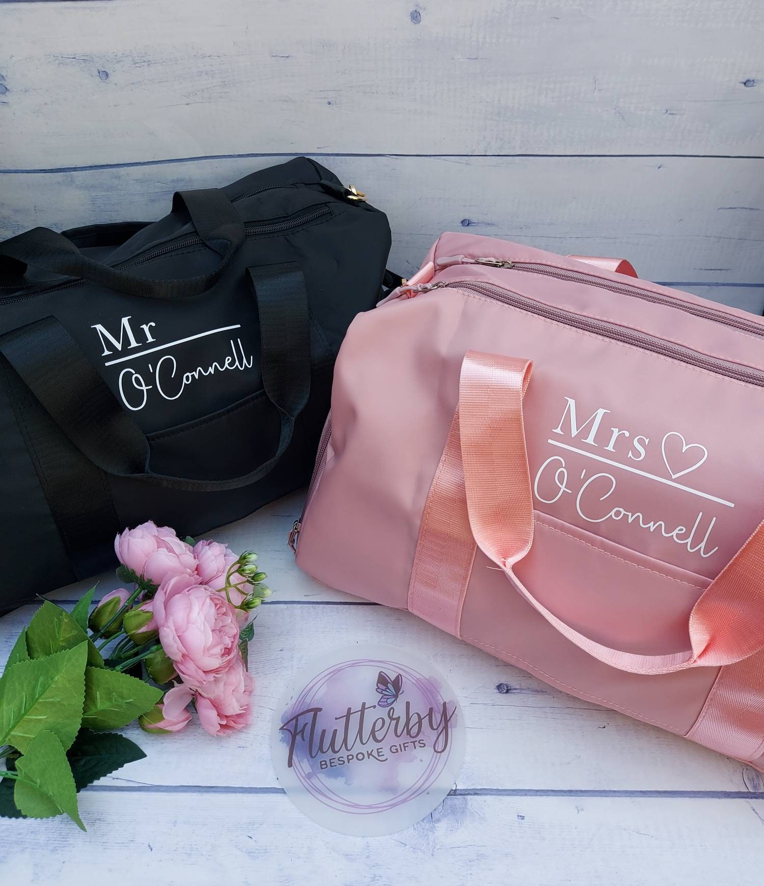personalised over night bag