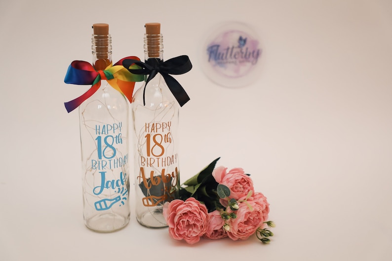 Personalised Light Up Wine Bottle Birthday Gift image 8