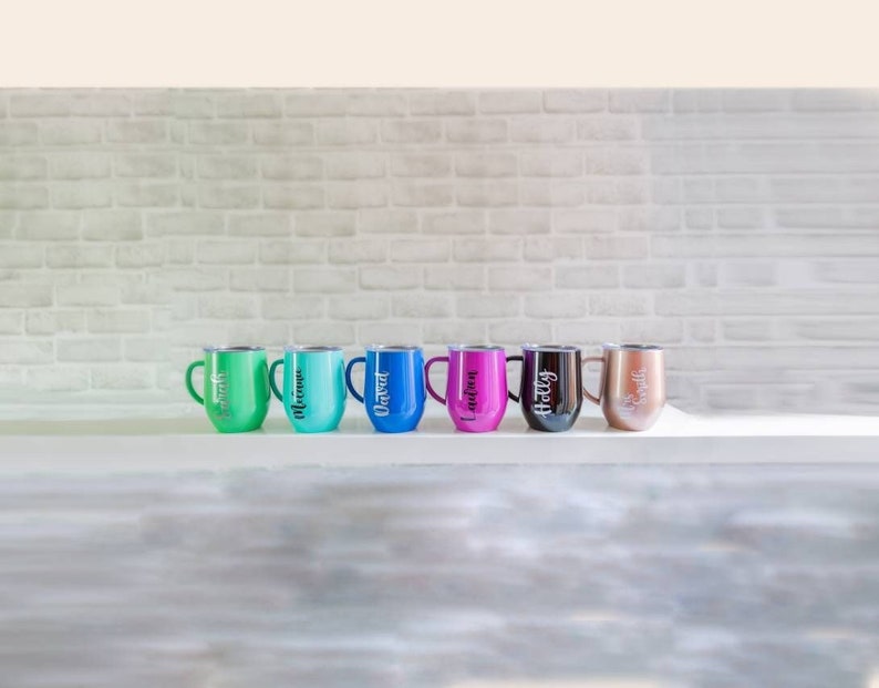 Travel Mug With Handle and Lid Personalised Thermal Mug Etsy UK