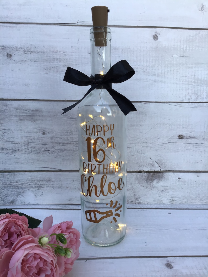 Personalised Light Up Wine Bottle Birthday Gift image 10