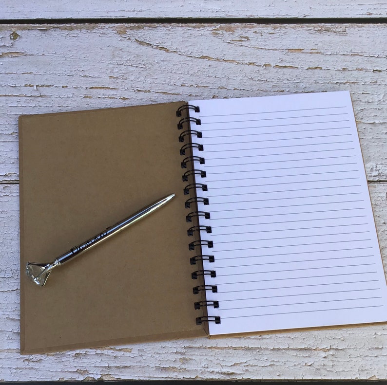 Notebook and pen with name personalised rainbow notebook Etsy