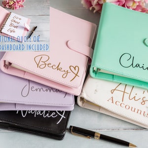 A5 Ring Binder | Personalised PU Leather Organiser/Planner