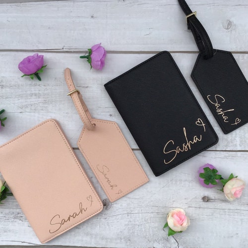 Personalised Passport Holder & Luggage Tag Travel Set Gift Etsy