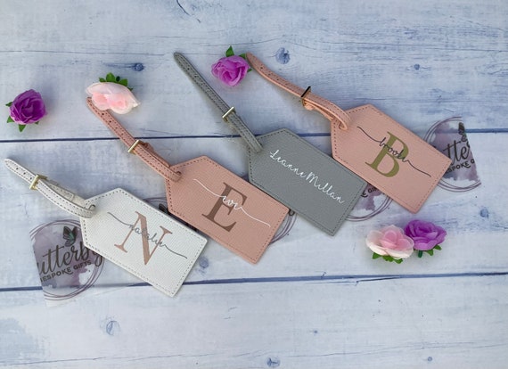 Personalised PU Leather Luggage Tag | Custom Suitcase Tag