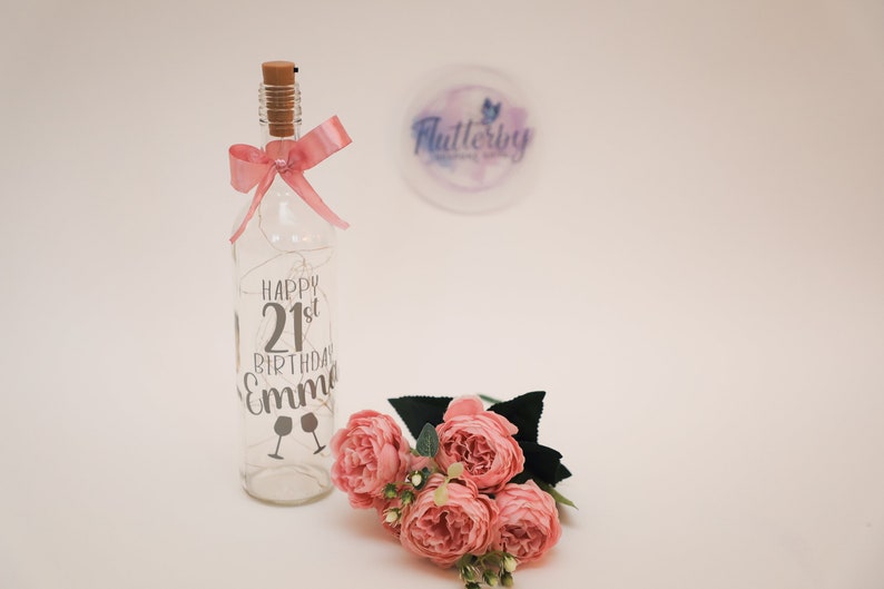 Personalised Light Up Wine Bottle Birthday Gift image 5
