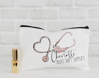 Personalised Nurse Bag with Zip | Bag for Work Bits