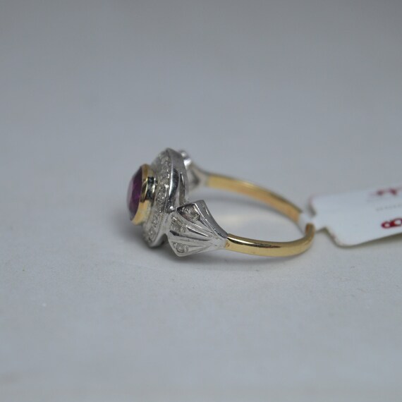 Vintage Victorian Style Ruby Rosecut Diamond Ring… - image 5