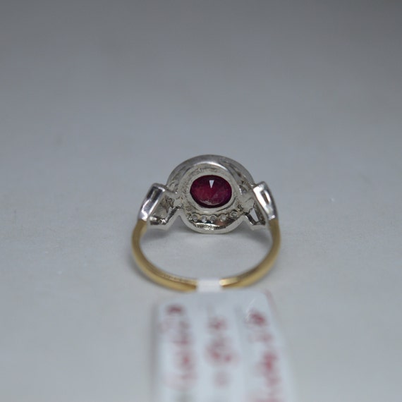 Vintage Victorian Style Ruby Rosecut Diamond Ring… - image 4