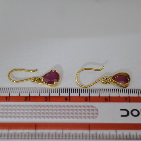 Beautiful Ruby gemstone loop earrings - Gemstone … - image 10