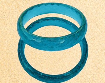 Indicolite Gemstone Bangles, Faceted Single Cut Bracelet Bangles, Hydro Glass Unique Jewelry