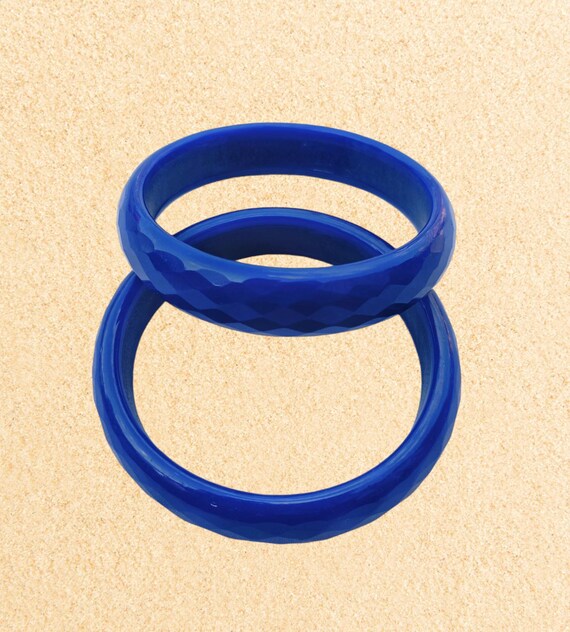 Blue Chalcedony Bangles, Semi Precious Gemstone Bangles, Faceted Hydro Glass Jewelry