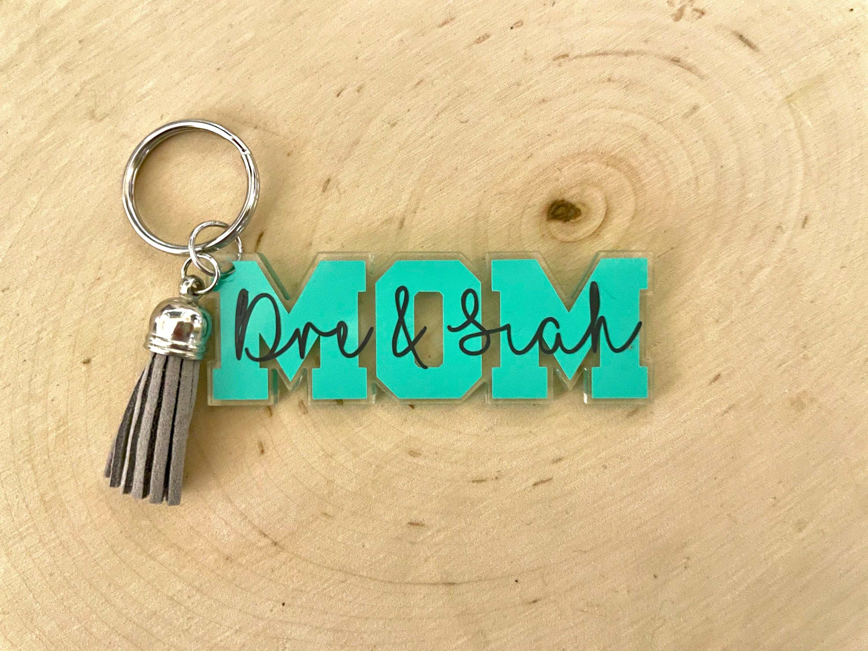 Custom Mom Keychain personalized gift for mom Etsy