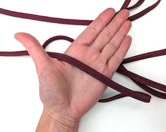 Dark Burgundy Gimp Braid Trim: 9mm Herringbone Upholstery Piping Cord