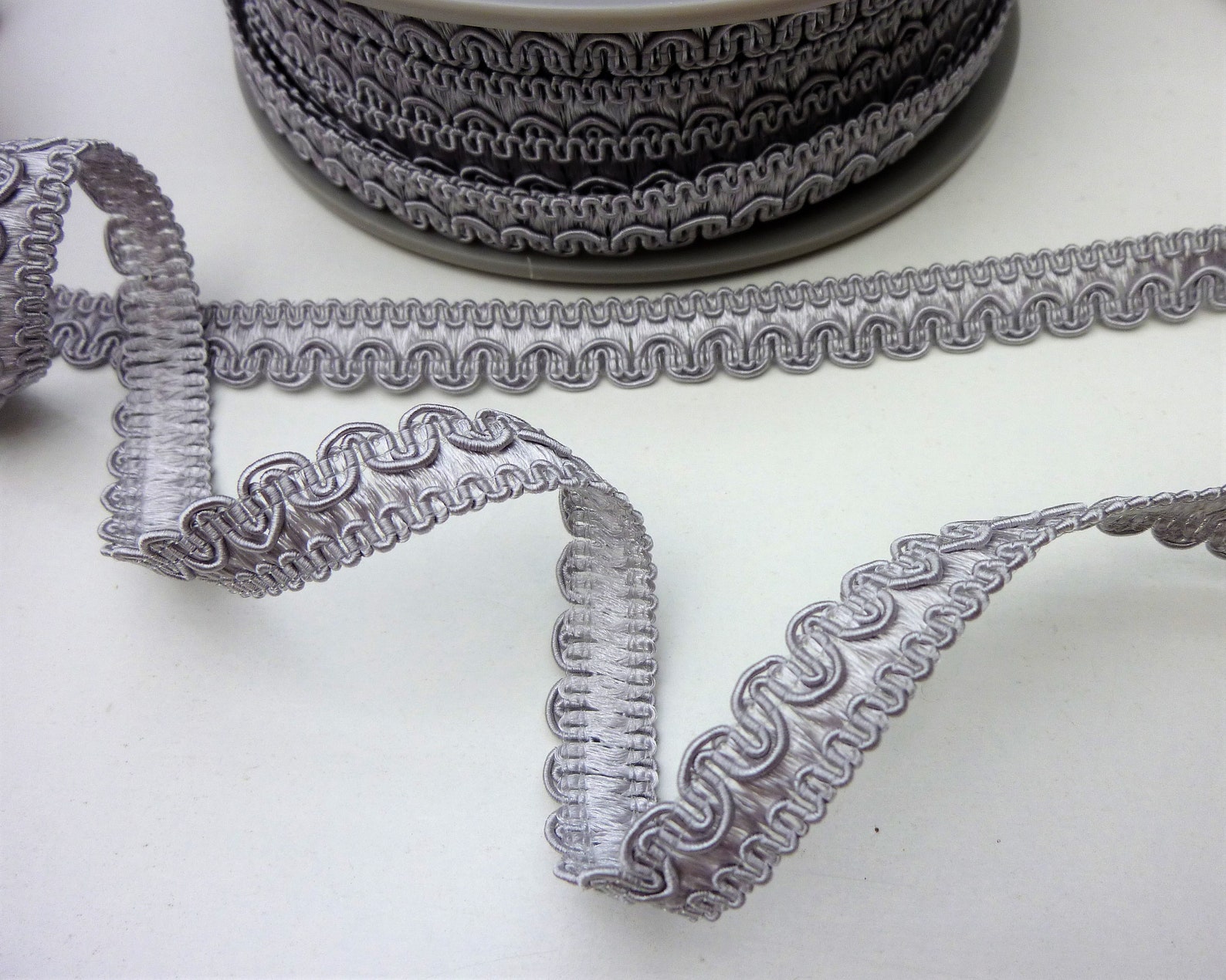 Light Grey Upholstery Trim Silver Scalloped Furniture Etsy UK