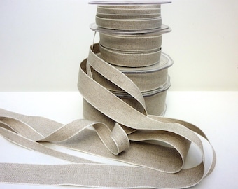 Linen Ribbon, Rustic Natural Trim, Bookbinding Tape