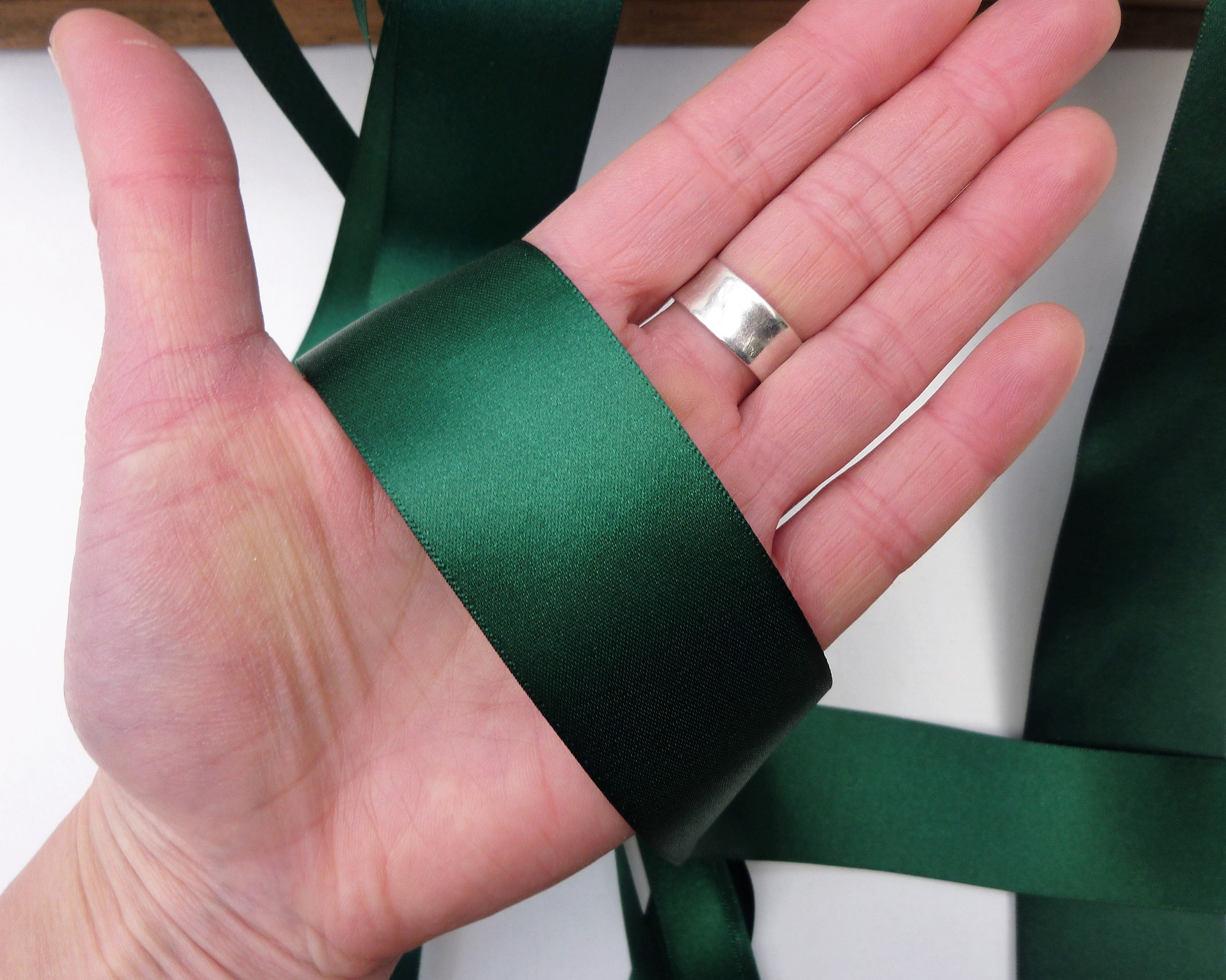 Sage Ribbon, Sage Green Ribbon, Double Faced Sage Green Satin Ribbon, Solid Sage  Ribbon, Satin Ribbon, Sage Green Wedding, Ribbon for Craft 