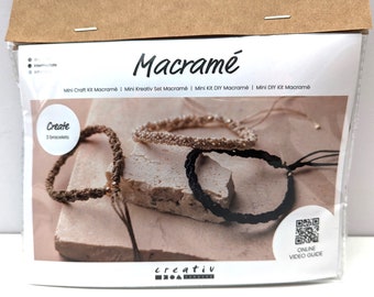 Macrame Bracelet Making Jewellery Kit: Intermediate, Makes 3 Bracelets