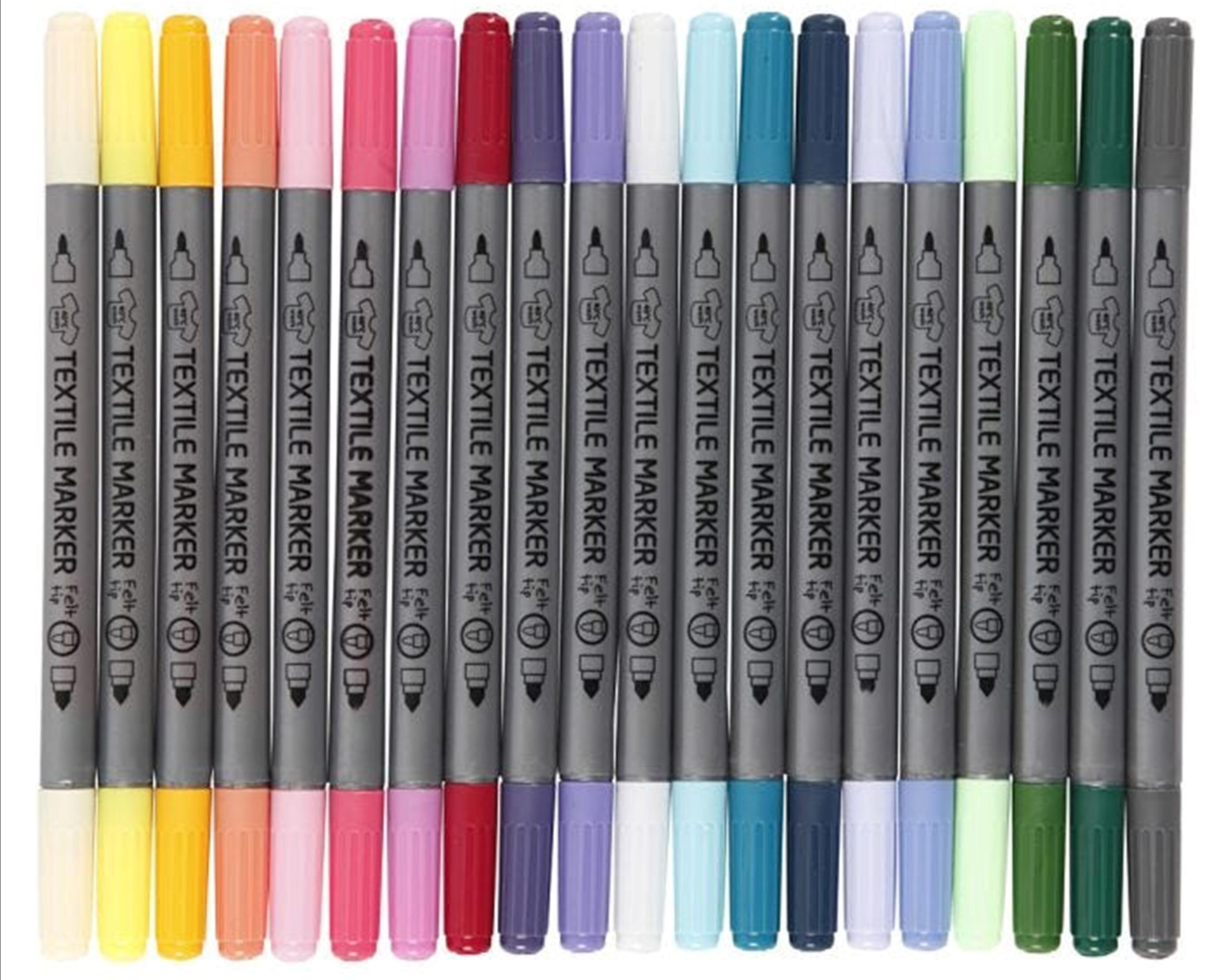 24 Color New Clothes Textile Markers Fabric Paint Pens DIY Crafts T-shirt  Pigment Painting Pen Writing Liner Marker Pen Supplies