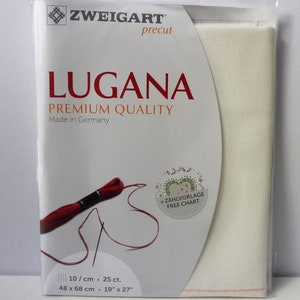 Zweigart Stickstoff LUGANA 25 Ct - 48x68cm Sandfarben Baumwolle/Viskose