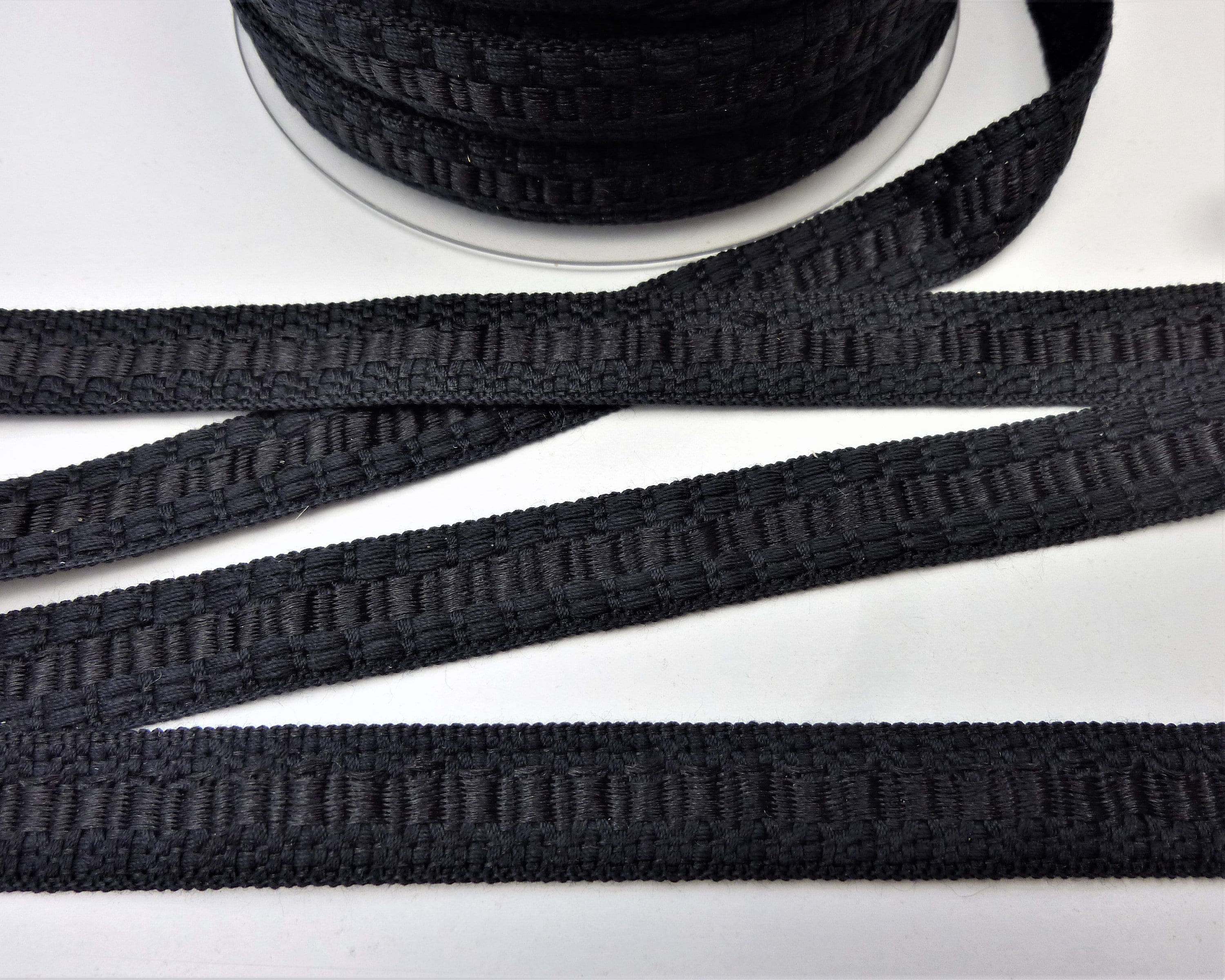 Black upholstery trim natural cotton viscose furniture trim Etsy