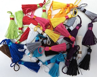 Mini Tassels: Keys, Bags, Phones, Charms, 3 pieces