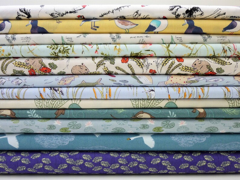 Blue Floral Quilting Fabric by the Metre Lewis and Irene Home Etsy