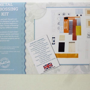 Metal embossing kit beginners 7 projects, craft kits for adults or kids, brass copper pewter aluminium image 6