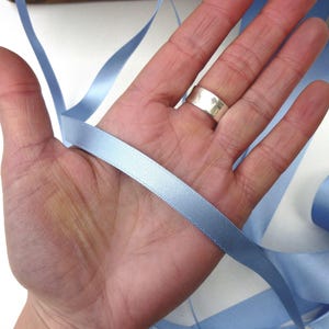 Cornflower Blue Double Satin Ribbon: Berisfords Recycled 10 Millimeters