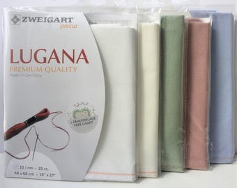 Lugana 25 Count Cross Stitch Fabric: Hardanger Embroidery - pre cut 48x68cm, Zweigart