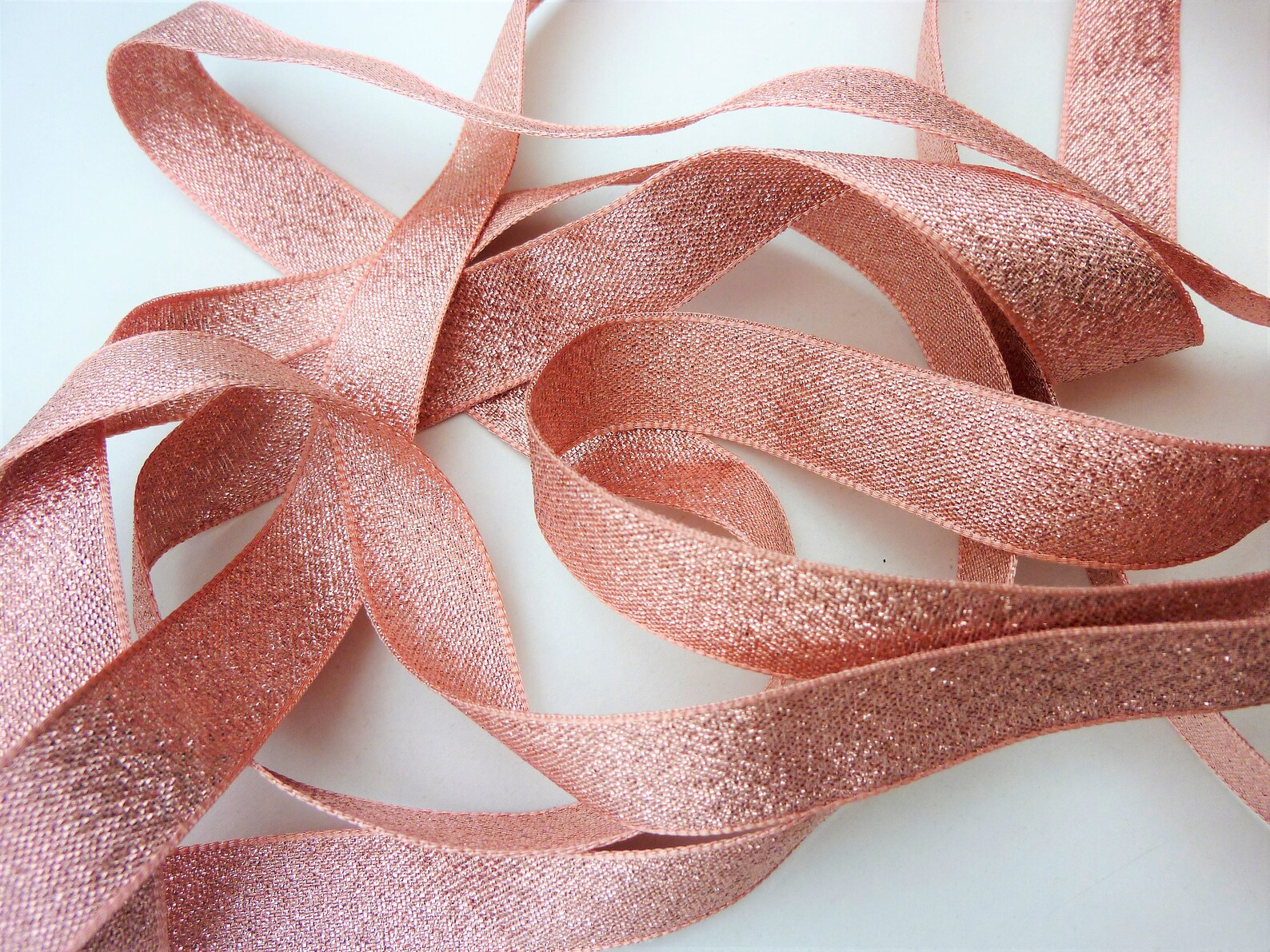 20m roll rose gold ribbon 22 yards 15mm 5/8 inch glitter Etsy