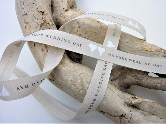 Wedding Ribbons Bride /& Groom 1m 3m Cake Trim Mr /& Mrs 5//8/" Gift Ribbon