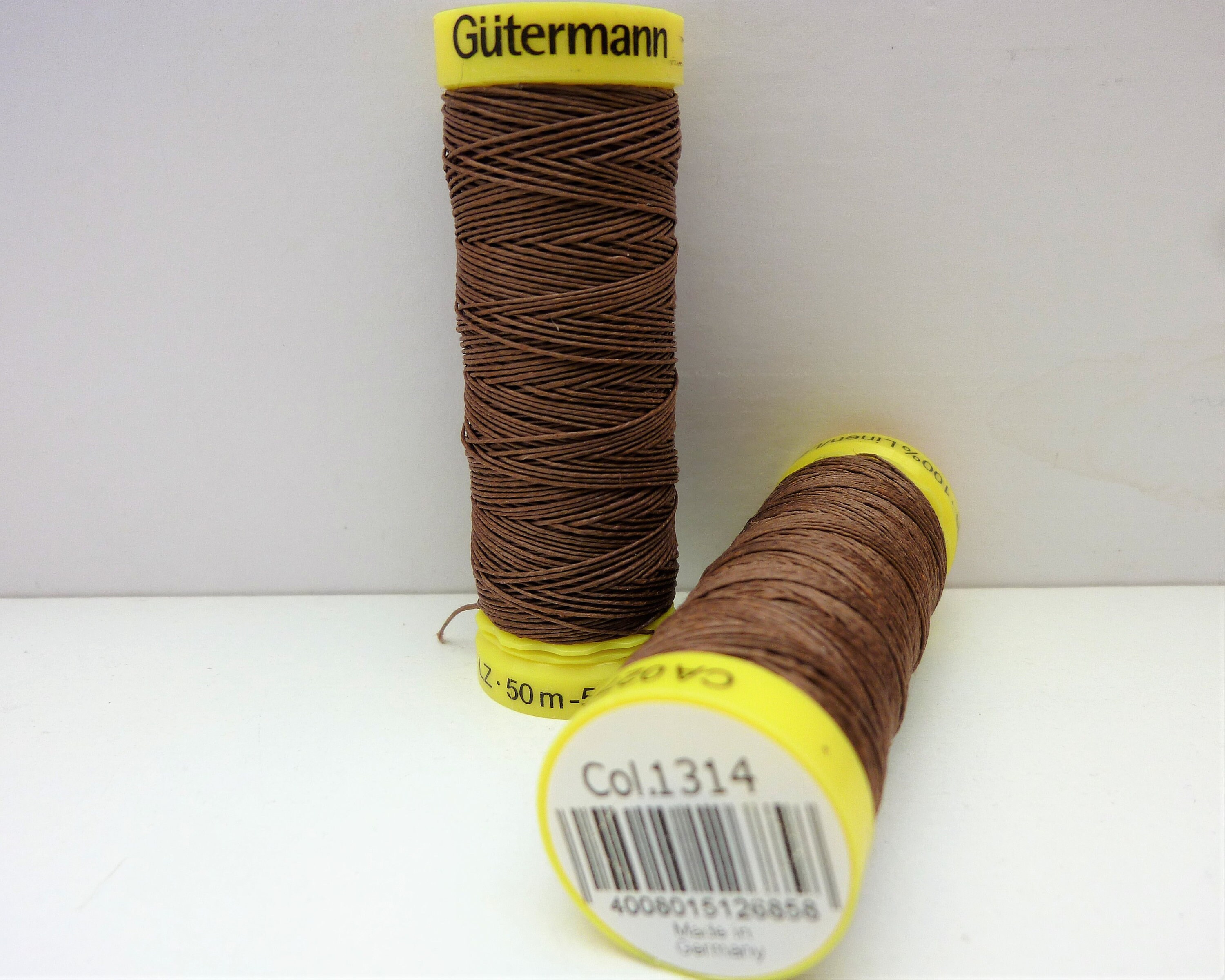 Linen hand sewing thread brown 50m roll Gutermann strong for Etsy