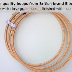 12 inch wooden embroidery hoop, high quality UK brand Elbesee, cross stitch hoops image 1