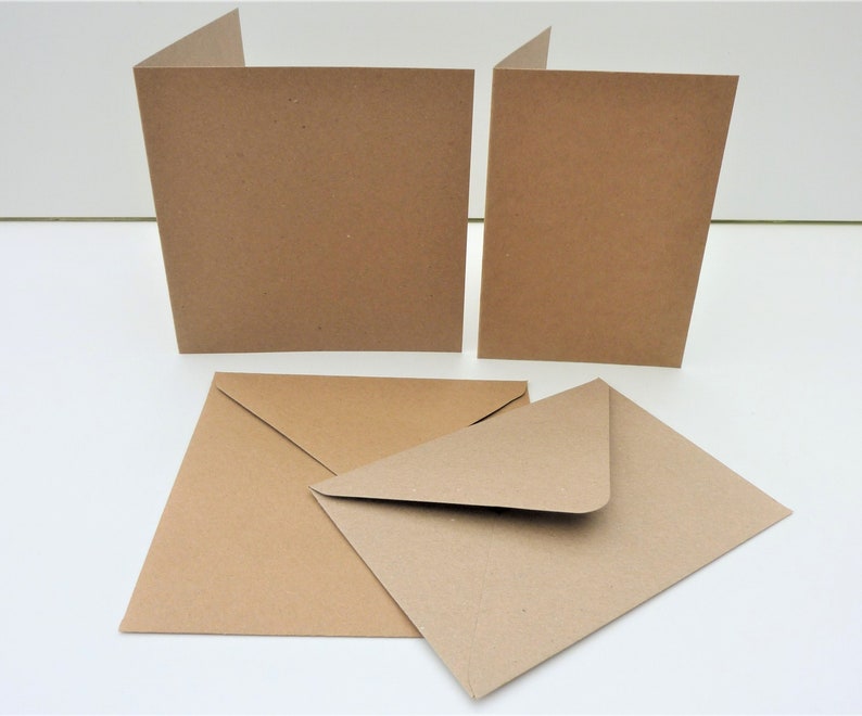 Blank Cards With Envelopes Square A6 Card Making Kit White Etsy UK