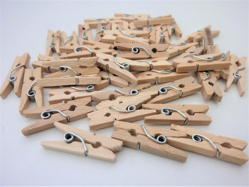 Mini Wooden Pegs Coloured Clothes Pegs for Bunting and Etsy