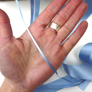Cornflower Blue Double Satin Ribbon: Berisfords Recycled 3 Millimeters