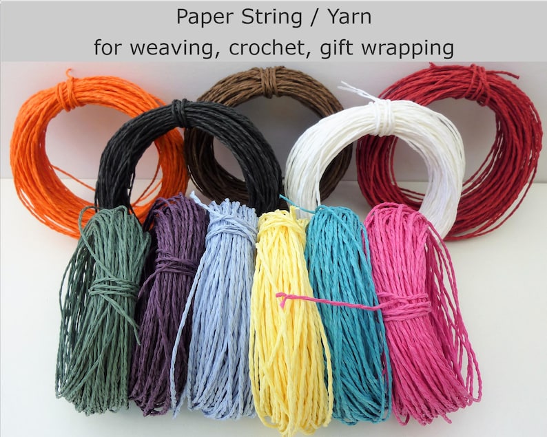 Paper string 25m rustic twine for gift wrapping weaving Etsy